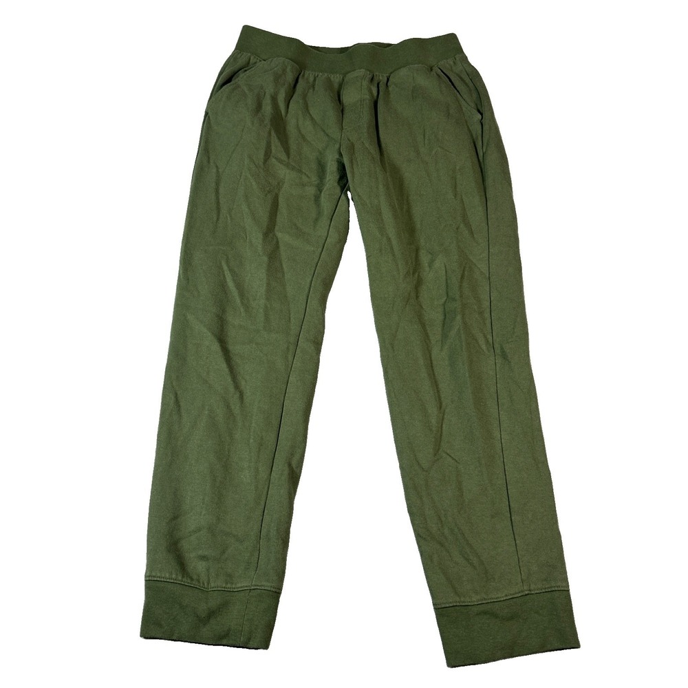 Athletic Works Boys Jogger Pants Size 14-16 XL Green Pockets Solid Regular Fit